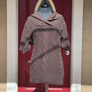 Style & Co. Chocolate Cable Knit Cowl Sweater